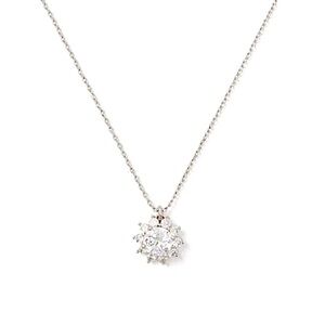 Kate Spade Sunny Halo Crystal Silver Pendant Necklace